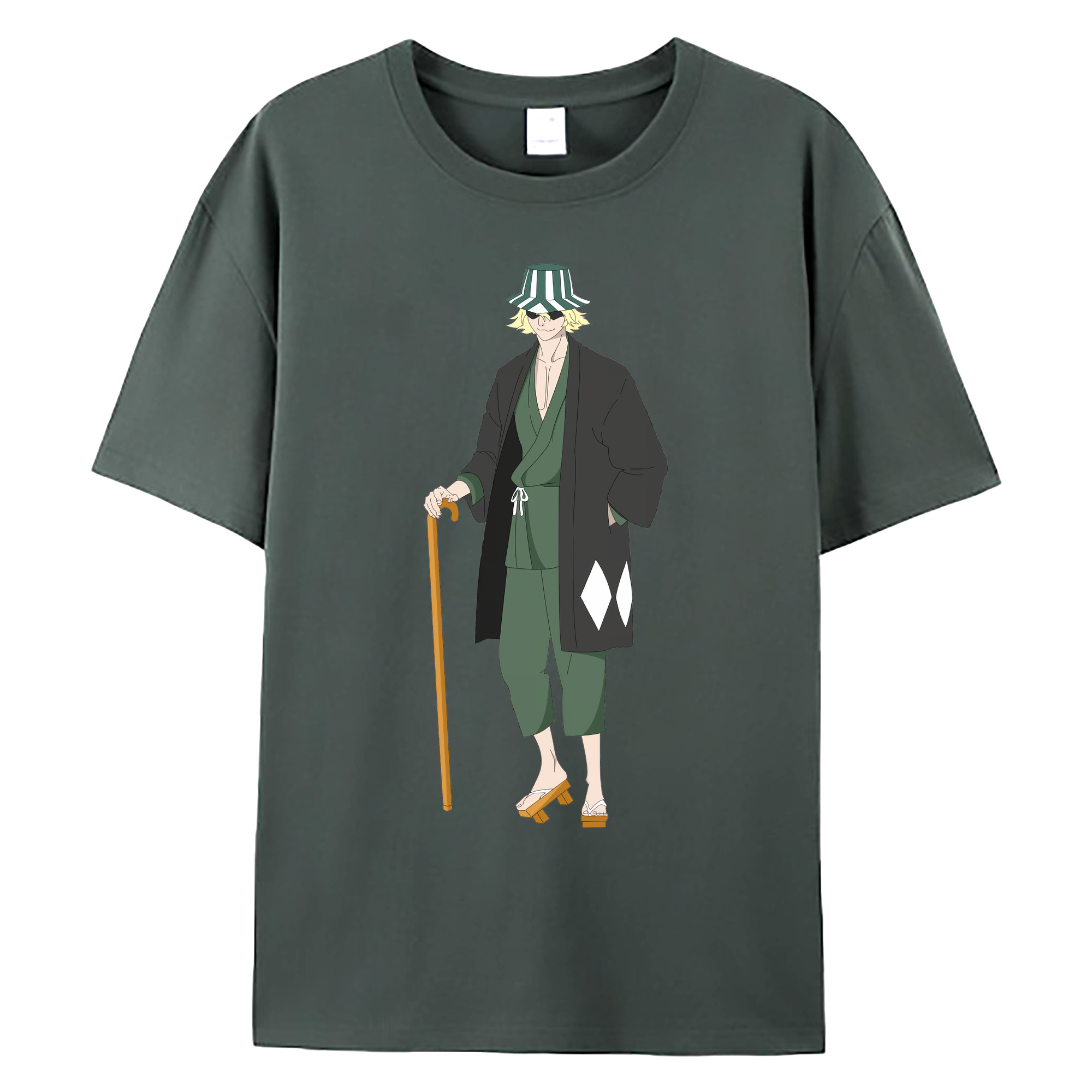 （画像用） "ブリーチ 浦原 喜助（うらはら きすけ） BLEACH Urahara Kisuke " 綿100％ メンズ半袖Tシャツ｜肌触りやわらか＆通気性